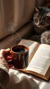 Buch Kaffe Katze Gedanken